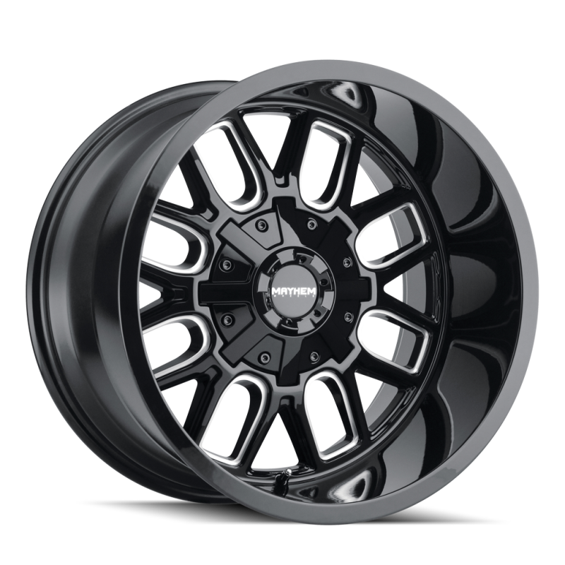 Mayhem 8107 Cogent 20x10 / 6x135 BP / -19mm Offset / 106mm Hub Black w/ Milled Spokes Wheel