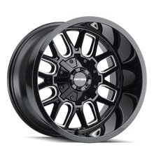 Load image into Gallery viewer, Mayhem 8107 Cogent 20x12 / 6x135 BP / -51mm Offset / 106mm Hub Black w/ Milled Spokes Wheel