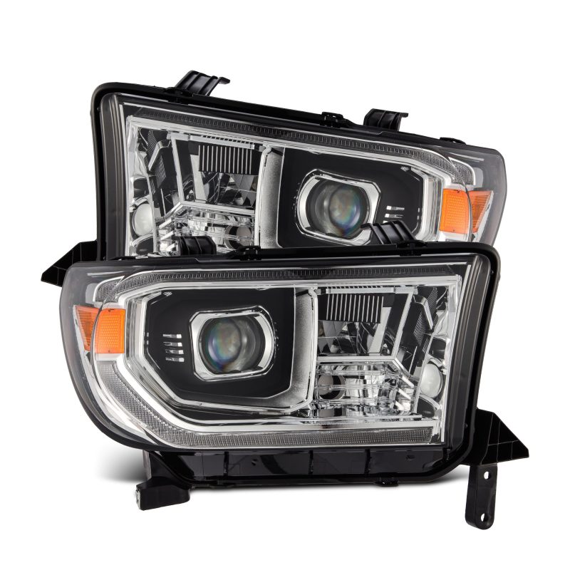 AlphaRex 07-13 Toyota Tundra / 08-17 Sequoia LUXX LED Proj HL Chrome w/Actv Light / Seq. Sig + DRL