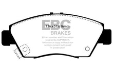 Load image into Gallery viewer, EBC 12 Acura ILX 1.5 Hybrid Greenstuff Front Brake Pads