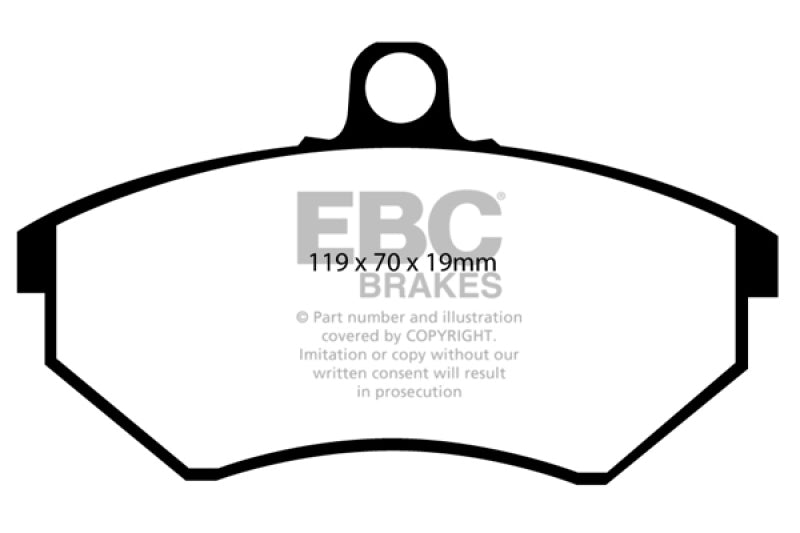 EBC 89-93 Volkswagen Corrado 1.8 Supercharged Greenstuff Front Brake Pads