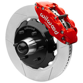 Wilwood 63-87 C10 FNSL6R Front Big Brake Kit 14in slotted 6x5.5 BP for drop spindles - Red