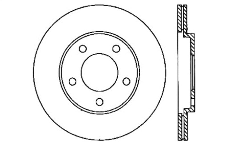 StopTech 05-10 Ford Mustang Slotted & Drilled Right Rear Rotor