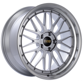 BBS LM 20x9.5 5x120 ET37 Diamond Silver Center Diamond Cut Lip Wheel -82mm PFS/Clip Required
