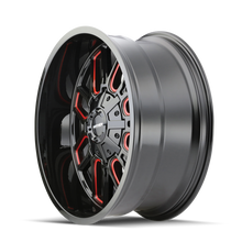 Load image into Gallery viewer, Mayhem 8107 Cogent 20x9 / 8x180 BP / 0mm Offset / 124.1mm Hub Black w/ Prism Red Wheel