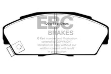 Load image into Gallery viewer, EBC 92-94 Acura Integra 1.7 Vtec Greenstuff Front Brake Pads