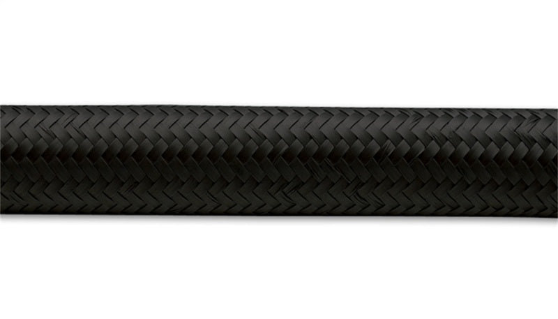 Vibrant -10 AN Black Nylon Braided Flex Hose .56in ID (50 foot roll)