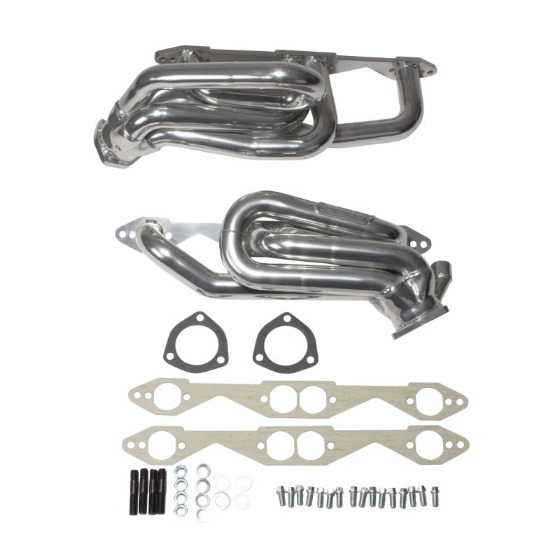 BBK 96-98 GM Truck SUV 5.0 5.7 Shorty Tuned Length Exhaust Headers - 1-5/8 Silver Ceramic