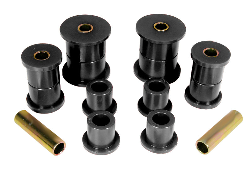 Prothane 74-91 Jeep Cherokee Front Spring & Shackle Bushings (w/ 2in OD Main Eye) - Black