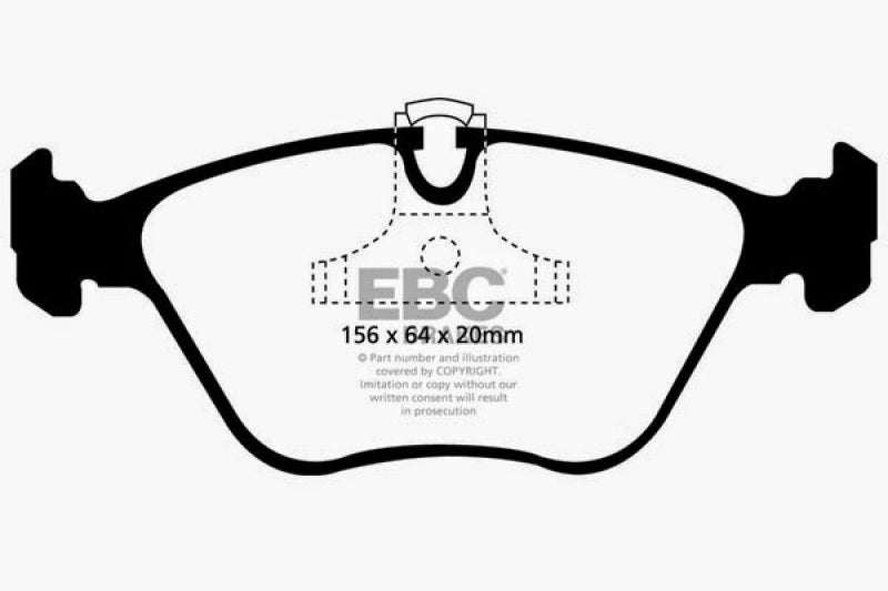 EBC 01-03 BMW 525i 2.5 (E39) Redstuff Front Brake Pads