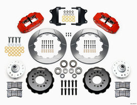 Wilwood Narrow Superlite 6R Front Hub Kit 12.88in Red Heidts Tri -5 2 inch Drop Spindle