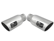 Load image into Gallery viewer, aFe MACH Force-XP 304 SS Single Wall Polished Exhaust Tip Pair 4in Inlet x 6in Outlet x 15in L