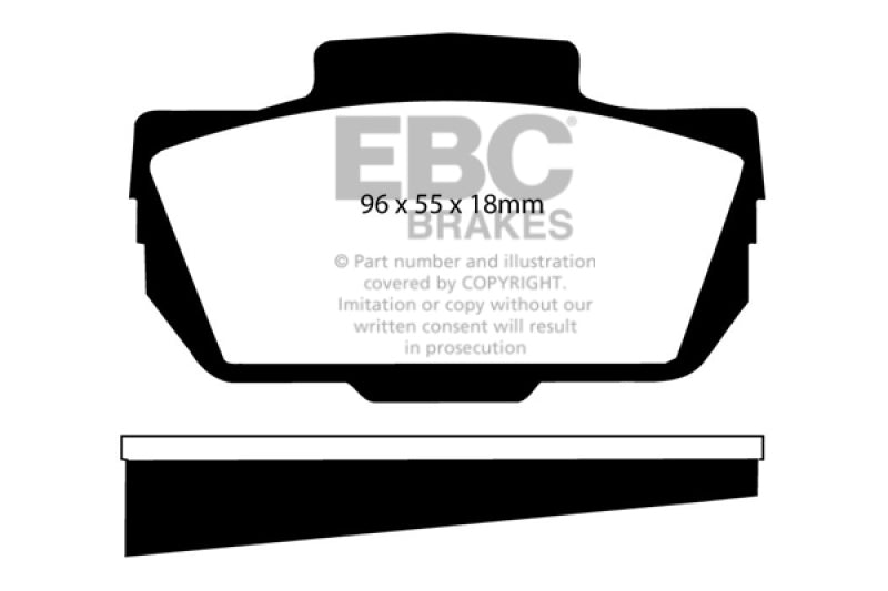 EBC 66-67 Saab Sonnet 0.8 Yellowstuff Front Brake Pads