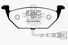 Load image into Gallery viewer, EBC 00-05 Volkswagen Beetle 2.0 Greenstuff Front Brake Pads