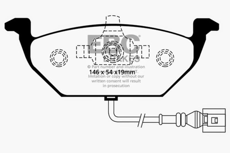 EBC 00-05 Volkswagen Beetle 2.0 Redstuff Front Brake Pads