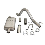 JBA 87-96 Jeep Wrangler YJ 2.5L/4.0L/4.2L 304SS Single Rear Exit Cat-Back Exhaust