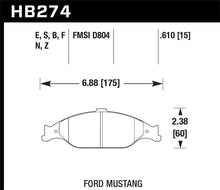 Load image into Gallery viewer, Hawk 1999-2004 Ford Mustang Base 3.8 HPS 5.0 Front Brake Pads