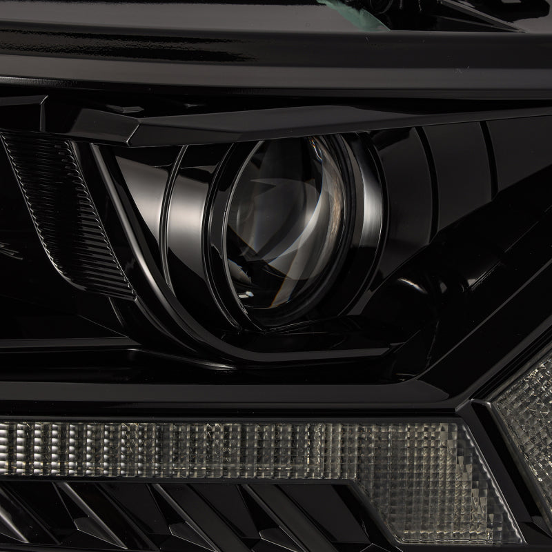 AlphaRex 2019+ Ford Ranger PRO-Series Proj Headlights Plank Style Alpha Black w/Seq Signal/DRL