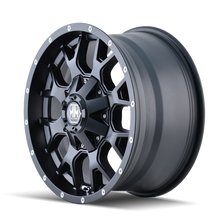 Load image into Gallery viewer, Mayhem 8015 Warrior 17x9 / 6x114.3 BP / 18mm Offset / 78.3mm Hub Matte Black Wheel