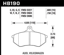 Load image into Gallery viewer, Hawk Audi 5000 S Turbo/4000CS Quattro/Coupe GT / Volkswagen Golf/Jetta/Passat  Race Frt Brk 9012