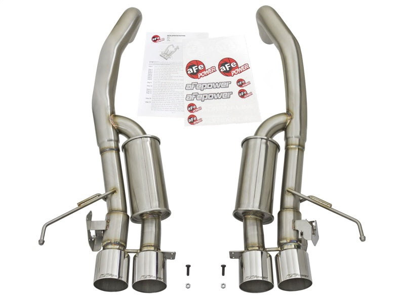 aFe MACHForce XP 3in-2 1/2in Axle Back 304SS Exhaust w/ Polished Tips 15-17 Chevy Corvette Z06