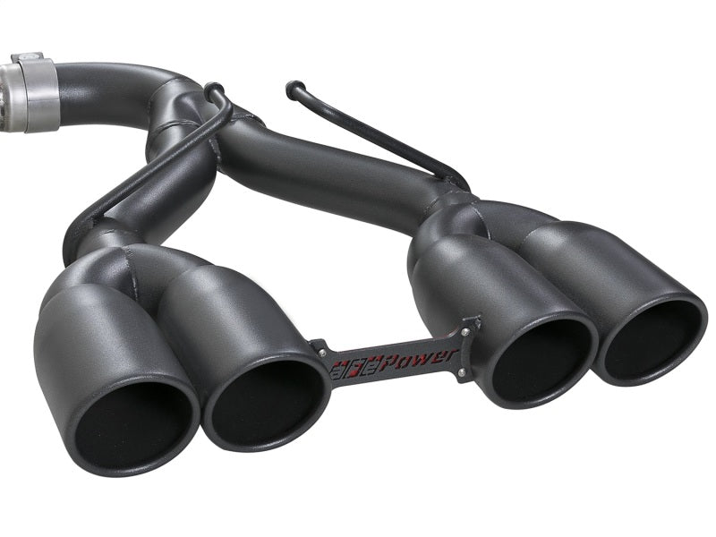 aFe Rebel Series 2.5in. 304 SS C/B Exhaust System 2018 Jeep Wrangler (JL) V6-3.6L - Black Tip