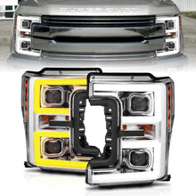 Load image into Gallery viewer, ANZO LED Headlights 17-18 Ford F-250 Super Duty Plank-Style L.E.D. Headlight Chrome (Pair)