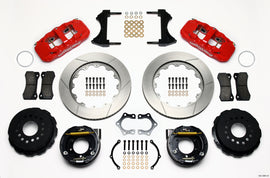 Wilwood AERO4 Rear P-Brake Kit 14.00in Red Mopar/Dana 2.36in Off w/Snap Ring Bearing