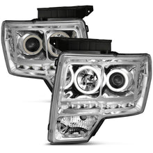 Load image into Gallery viewer, ANZO 2009-2014 Ford F-150 Projector Headlights w/ Halo Chrome (CCFL) G2