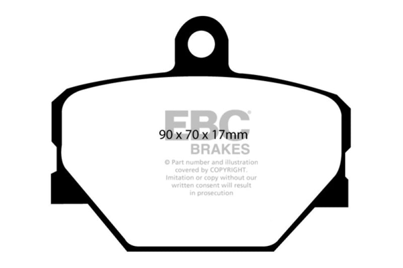 EBC 08+ Smart Fortwo 1.0 Redstuff Front Brake Pads