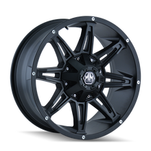 Load image into Gallery viewer, Mayhem 8090 Rampage 20x10 / 5x127 BP / -25mm Offset / 87mm Hub Matte Black Wheel