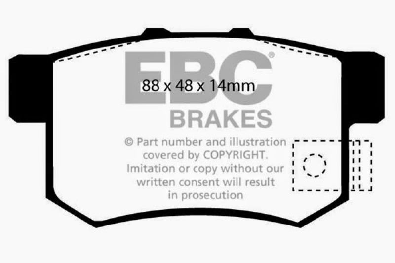 EBC 01-03 Acura CL 3.2 Greenstuff Rear Brake Pads