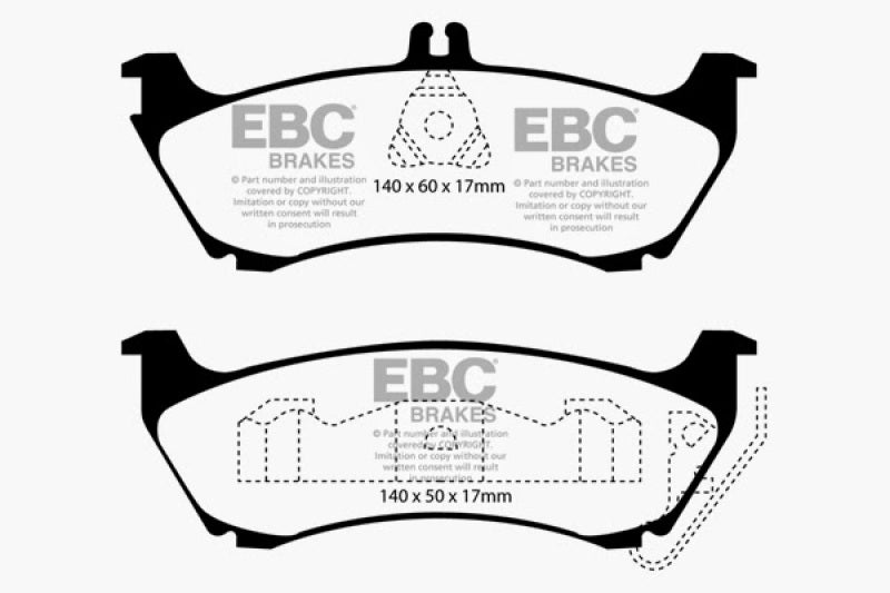 EBC 99-02 Mercedes-Benz M-Class (ML) ML320 3.2 Yellowstuff Rear Brake Pads