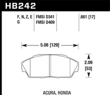 Load image into Gallery viewer, Hawk 92-93 Honda Civic EX 1.6L / Acura Integra GS/LS/RS 1.8L HPS 5.0 Street Brake Pads - Front