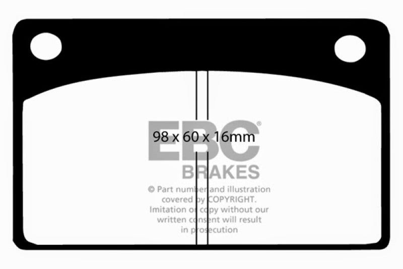 EBC 66-68 Volvo 140 1.8 Yellowstuff Front Brake Pads