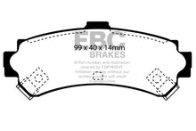 Load image into Gallery viewer, EBC 95-97 Nissan Sentra 1.6 Greenstuff Rear Brake Pads