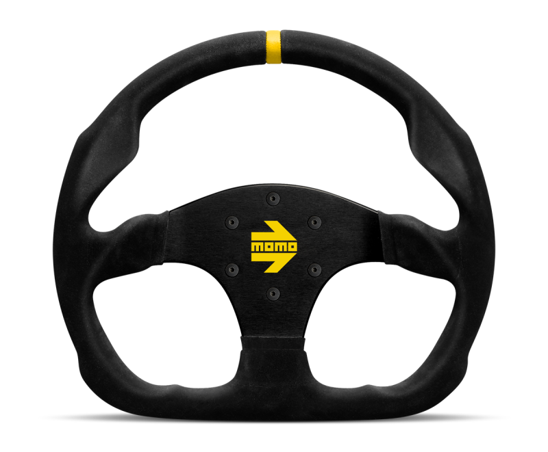 Momo MOD30 Steering Wheel 320 mm -  Black Suede/Black Spokes/1 Stripe