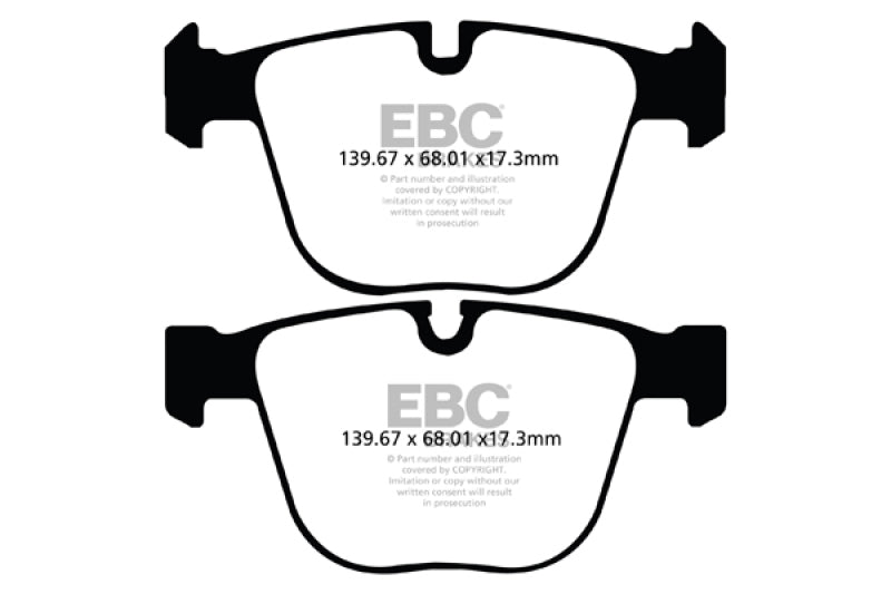 EBC 10+ BMW 535i 3.0 Twin Turbo GT (F07) Greenstuff Rear Brake Pads