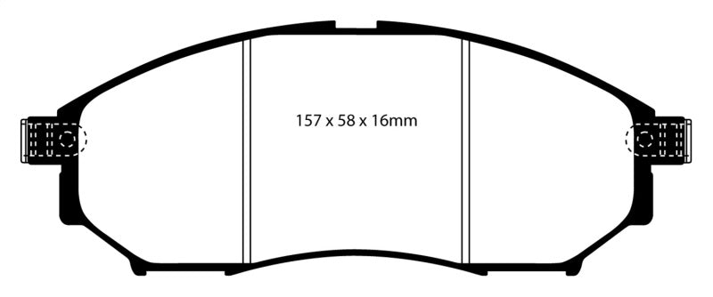 EBC 08-13 Infiniti EX35 3.5 Yellowstuff Front Brake Pads