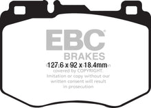 Load image into Gallery viewer, EBC 15-16 Mercedes-Benz C400 (W205) 3.0 Twin Turbo 4-Matic Redstuff Front Brake Pads