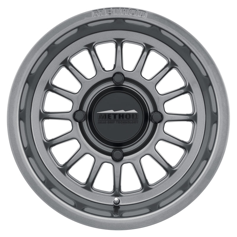 Method MR411 Bead Grip 15x10 / 6+4/25mm Offset / 4x156 / 132mm CB Gloss Titanium Wheel