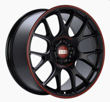 Load image into Gallery viewer, BBS CH-R Nurburgring Edition 19x8.5 5x112 ET32 Satin Black/Red Lip Wheel - 82mm PFS/Clip Req.