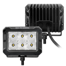 Load image into Gallery viewer, Go Rhino Xplor Bright Series Rectangle LED Flood Light Kit (Surface/Thread Std Mnt) 4x3 - Blk (Pair)