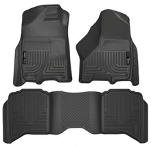 Load image into Gallery viewer, Husky Liners 2012 Dodge Ram 1500/2500 Crew Cab WeatherBeater Combo Black Floor Liners