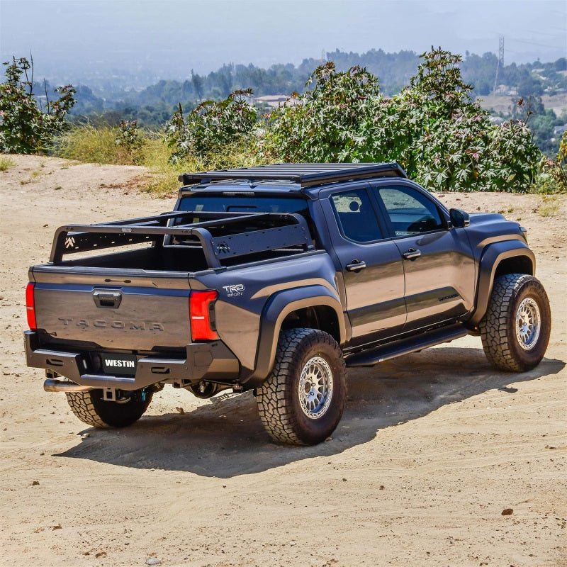 Westin 05-21 Toyota Tacoma Overland Cargo Rack Base - Textured Black