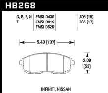 Load image into Gallery viewer, Hawk 03-04 G35/03-05 G35X/ 02-05 350z w/o Brembo DTC-60 Race Front Brake Pads