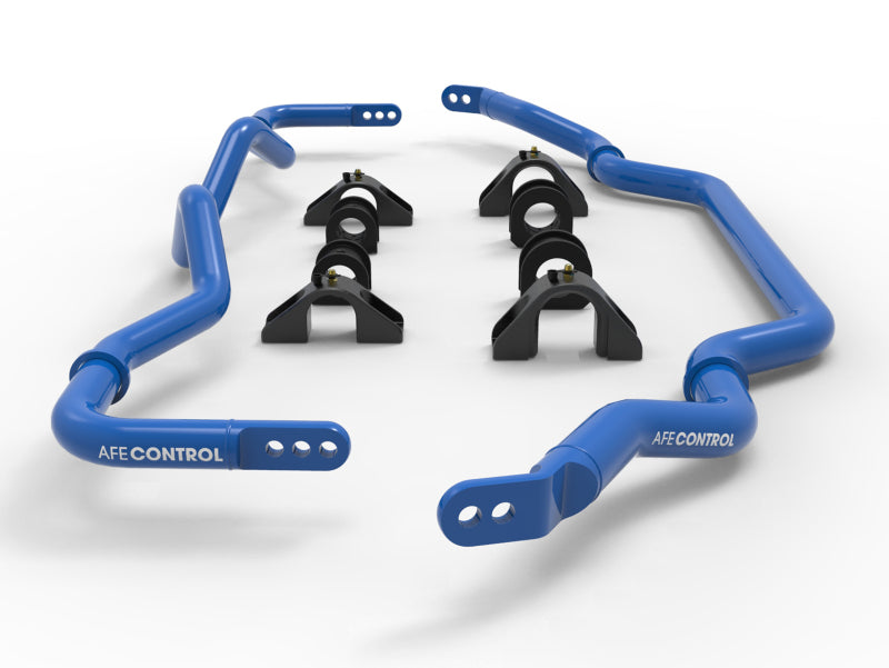 aFe 09-20 Nissan 370Z V6-3.7L Front and Rear Control Sway Bar Set - Blue