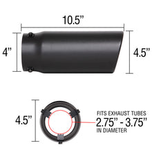 Load image into Gallery viewer, Spectre Exhaust Tip 4-1/2in. OD / Slant - Black