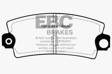 Load image into Gallery viewer, EBC 85-90 Lotus Esprit 2.2 Redstuff Rear Brake Pads