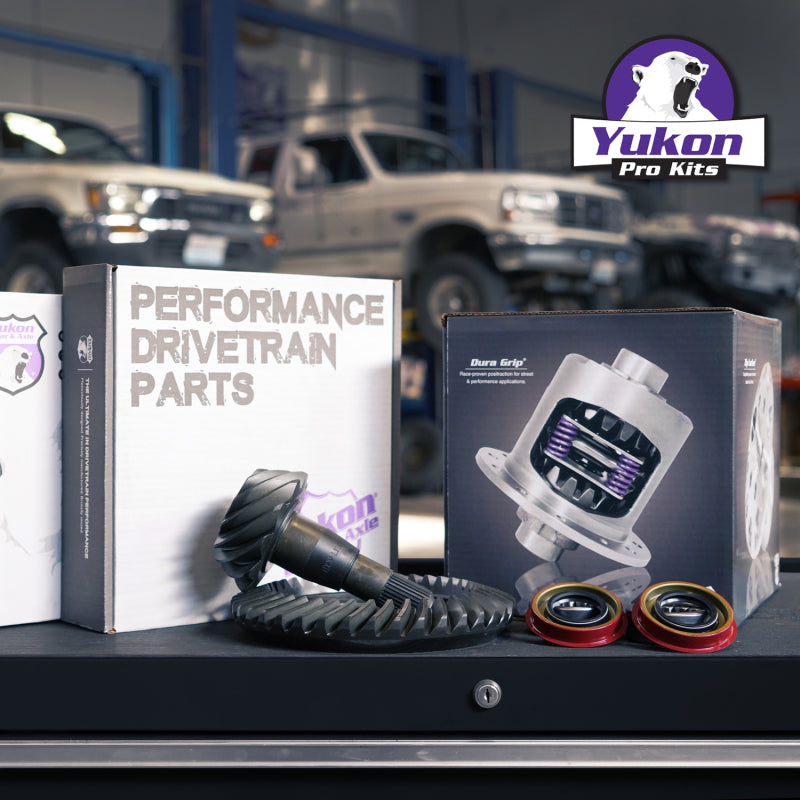 Yukon 8.2in GM 3.08 Rear Ring & Pinion Install Kit 28 Spline Positraction 2.25in Axle Bearings